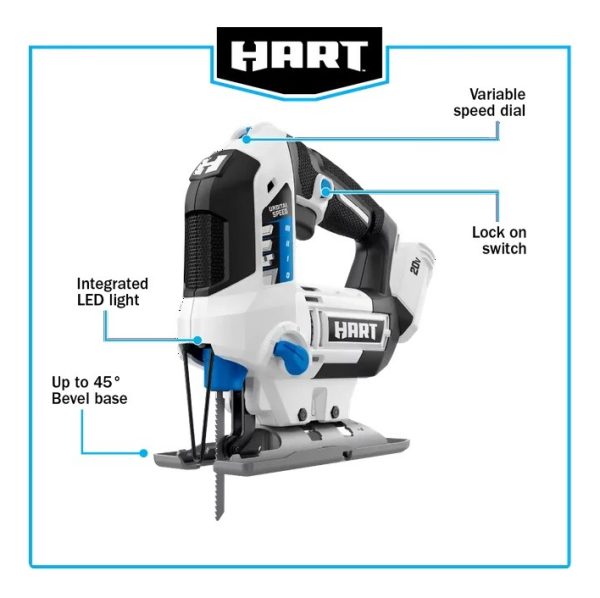 Hart Sierra Caladora Orbital Inalámbrica De 20 V Sin Bateria - Image 3