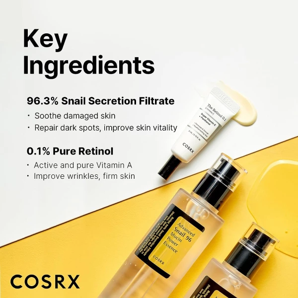 Cosrx Kit Hidratante Y Reafirmante Facial, Mucina Y Retinol Momento De Aplicación Día/noche Tipo De Piel Todo Tipo De Piel - Image 2