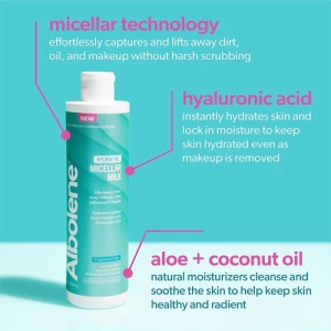 Albolene Limpiador Facial Leche Micelar Con Ácid Hialurónico - Image 2