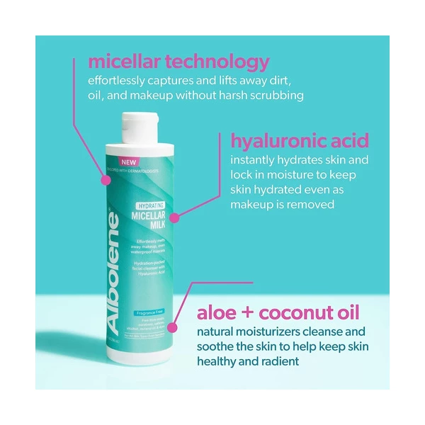 Albolene Limpiador Facial Leche Micelar Con Ácid Hialurónico - Image 2