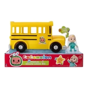 Cocomelon, Autobús Escolar Con Figura Jj Y Sonidos Color Amarillo
