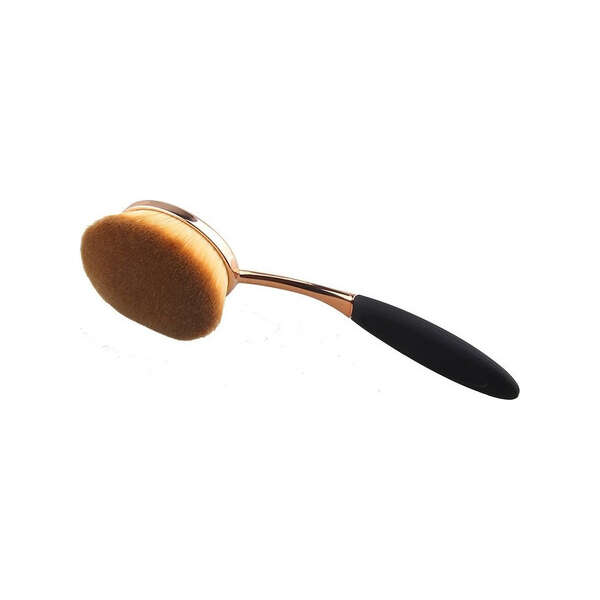 Yoseng - Brocha Ovalada Para Base Maquillaje Pack 2 Color Negro - Image 2