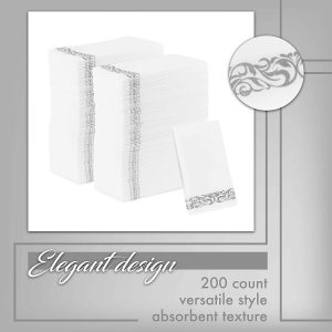 Party Bargains Papel Desechable Con Tacto De Lino 200 Piezas - Image 2