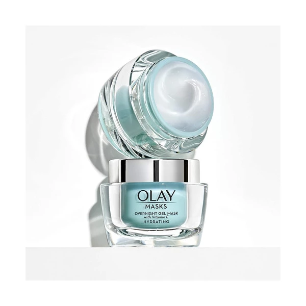 Olay Máscara Facial Hidratante De Gel Nocturna Con Vitamin E Tipo De Piel Seca - Image 2