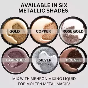 Mehron Polvo Metálico Maquillaje Con Líquido Mezclador Kit 2 - Image 2