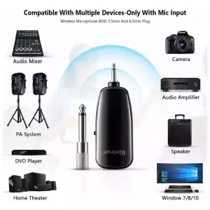 Bietrun Micrófono Inalámbrico Wireless 2 En 1 Alcance 48m - Image 2