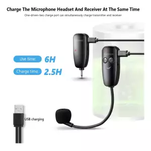 Bietrun Micrófono Inalámbrico Wireless 2 En 1 Alcance 48m - Image 4