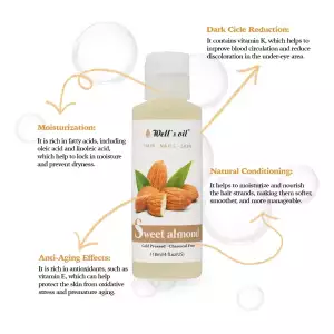 Well's Oil Aceite De Almendras Dulces Cabello Y Piel 118 Ml - Image 3