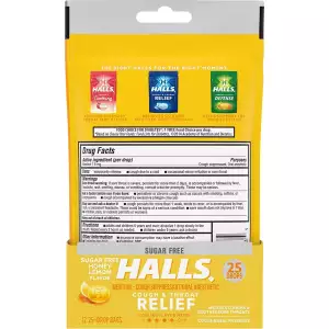 Halls Relief Pastilla Honey Lemon Sin Azúcar Pack 12x25 Und - Image 6