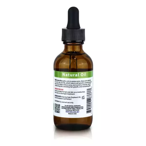 Well's Oil Aceite Natural 100% Aloe Vera Para Cabello 60ml - Image 5