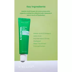 Nine Less Crema Hidratante A-control De Ácido Azelaico 50ml - Image 2