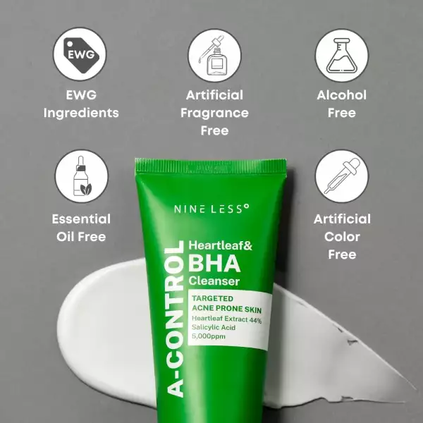 Nine Less Espuma Exfoliante A-control Heartleaf & Bha 120ml - Image 5