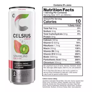 Celsius Fitness Bebida Energética Guayaba Kiwi 355ml 12 Pack - Image 5