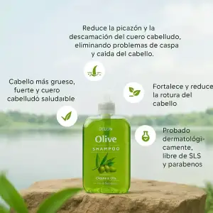 Delon Shampoo Con Aceite De Oliva Hidratación Y Brillo 725ml - Image 2