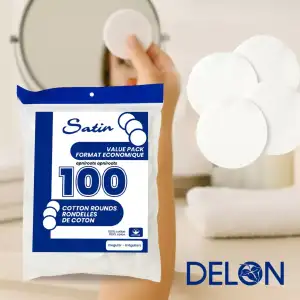 Delon Discos De Algodón Desmaquillantes Paquete De 100 Uds - Image 2