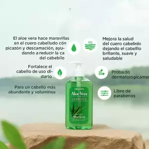 Delon Shampoo Con Aloe Vera Hidratación Y Brillo 725ml - Image 3
