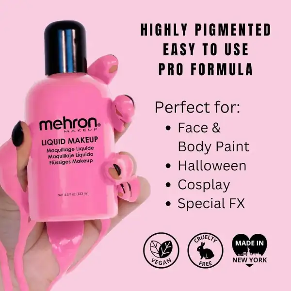 Mehron Liquid Makeup Facial Y Corporal Secado Rápido 133 Ml - Image 6
