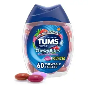 Tums Antiácido Sabor Berries Chewy Bites Extra Fuerte 60 Pza