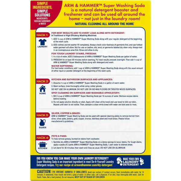 Arm & Hammer Detergente En Polvo Para Ropa 3lb/1559g - Image 2