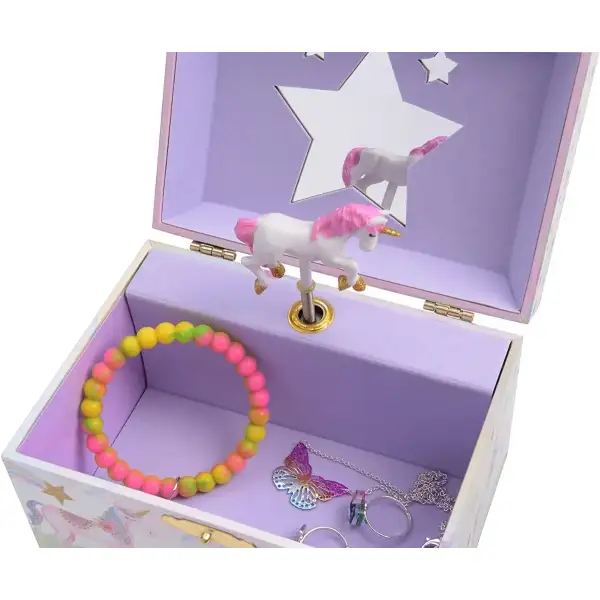 Joyero Musical Para Niña Con Unicornio Giratorio, Jewelkeepe - Image 2