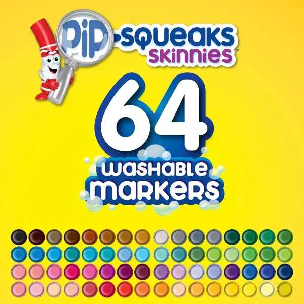 Crayola Pip-squeaks 64 Marcadores Lavables, Escuela En Casa - Image 3