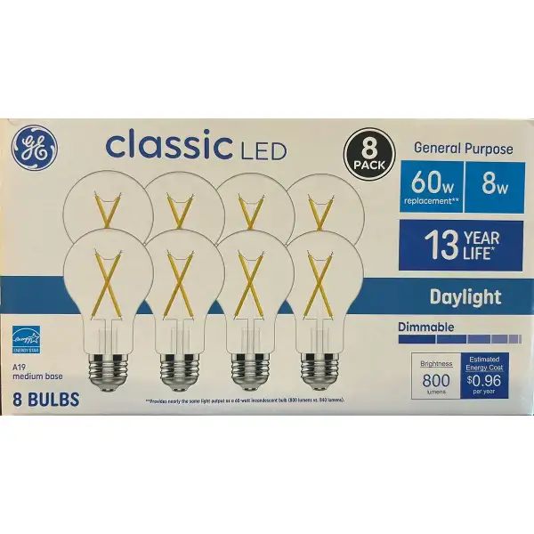 Ge Classic Bombillas De Luz Led Regulables 60-watt Pack 8 - Image 2