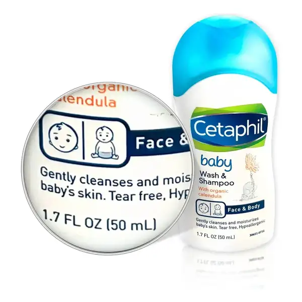 Cetaphil Champú Y Gel De Baño Para Bebés Hipoalergénico 50ml - Image 2