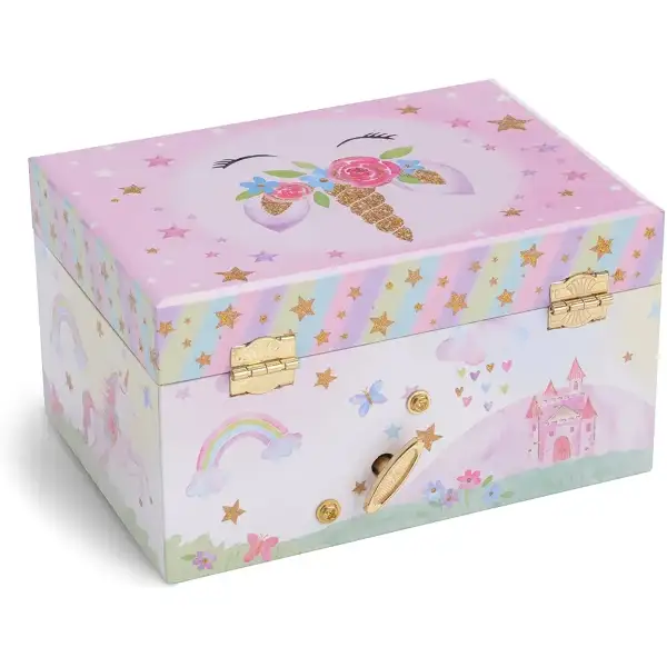 Joyero Musical Para Niña Con Unicornio Giratorio, Jewelkeepe - Image 3