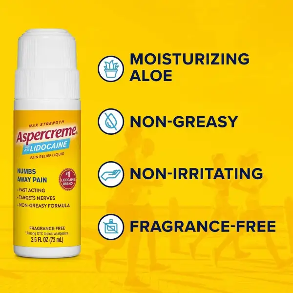 Aspercreme 4% Lidocaína Roll-on Alivio Del Dolor 75ml - Image 3
