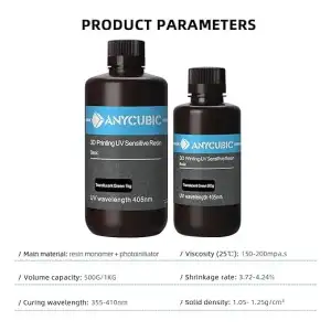 Anycubic Resina Para Impresora 3d Sla 405nm De Curado Uv 1kg - Image 3