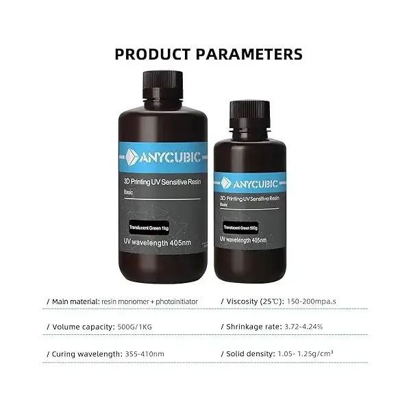 Anycubic Resina Para Impresora 3d Sla 405nm De Curado Uv 1kg - Image 3