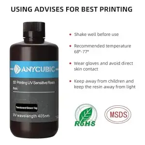Anycubic Resina Para Impresora 3d Sla 405nm De Curado Uv 1kg - Image 2