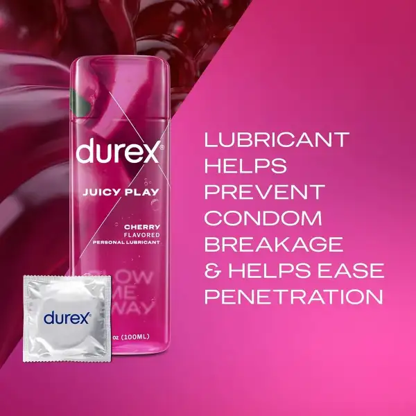 Durex Juicy Play Lubricante Base De Agua Sabor Cereza 100 Ml - Image 4