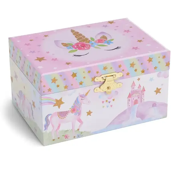 Joyero Musical Para Niña Con Unicornio Giratorio, Jewelkeepe - Image 4