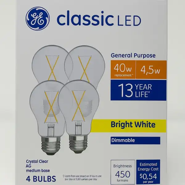 Ge Classic Bombillas De Luz Led Regulables 60-watt Pack 8 - Image 3