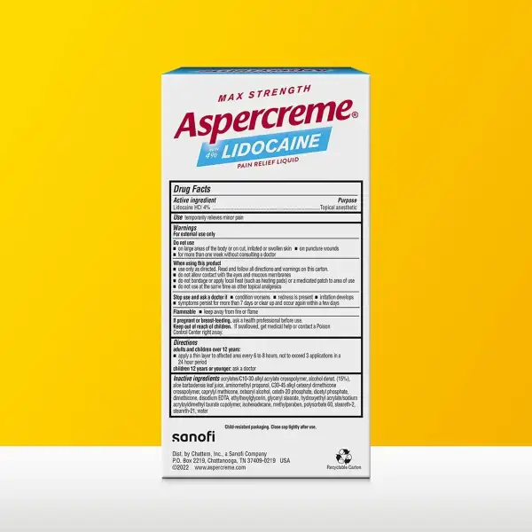 Aspercreme 4% Lidocaína Roll-on Alivio Del Dolor 75ml - Image 5