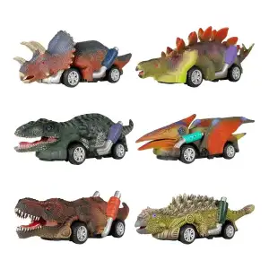 Dinobros Coches De Juguete De Dinosaurio 6 Unidades