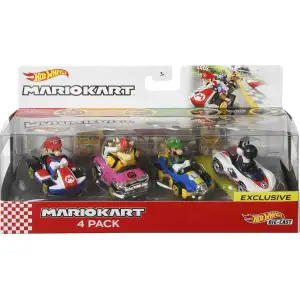 Hot Wheels Personaje Mario Kart Paquete De 4 Personajes