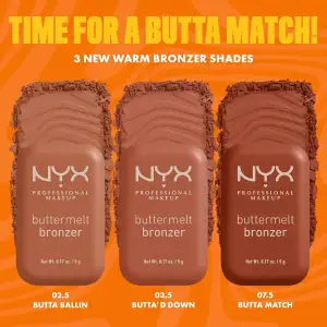 Nyx Professional Makeup Matte Buttermelt Bronzer Biscuit 5g - Image 9