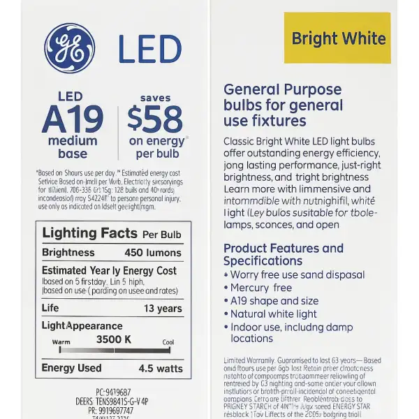 Ge Classic Bombillas De Luz Led Regulables 40-watt Pack 4 - Image 2