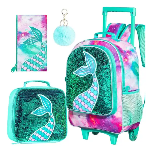 Gxtvo Mochila Para Niños Con Ruedas Enrollables Pack De 3 Piezas - Image 6