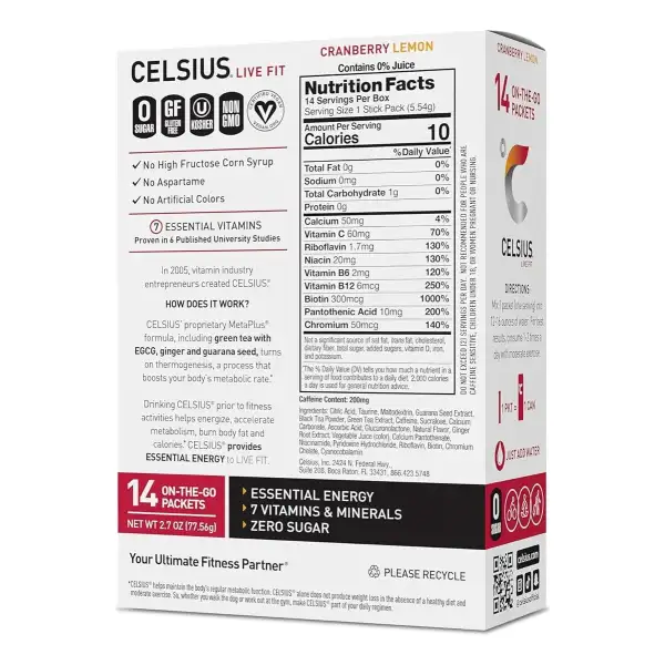 Celsius Bebida Energética Sin Azúcar Live Fit Pack de 14 Latas – Energía Saludable y Refrescante - Image 2