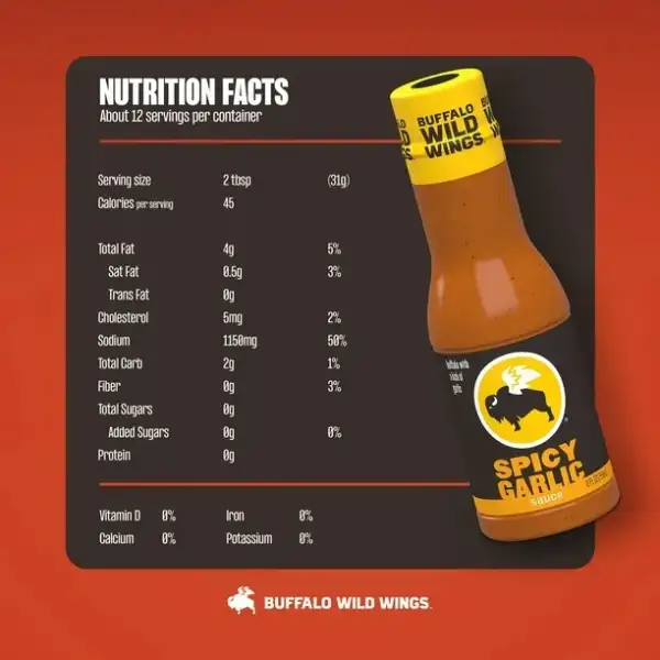 Buffalo Wild Wings Salsa De Búfalo Con Ajo Picante 355ml - Image 6