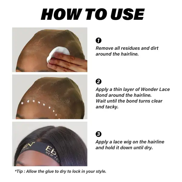Ebin Wonder Lace Bond Gel Adhesivo De Peluca Supremo 120ml - Image 6