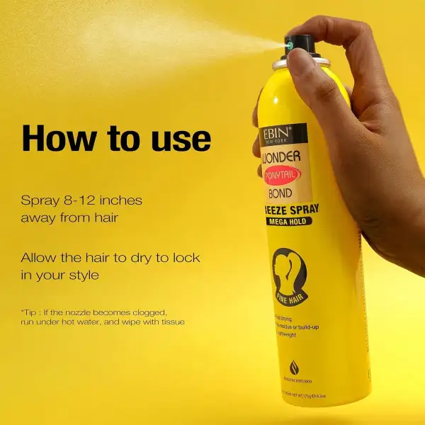 Ebin Spray Fijador Para El Cabello Wonder Bond Mega 245ml - Image 6