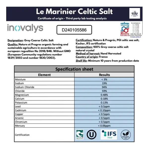 Le Marinier Sal Marina Francesa Gruesa 100% Natural 500g - Image 3