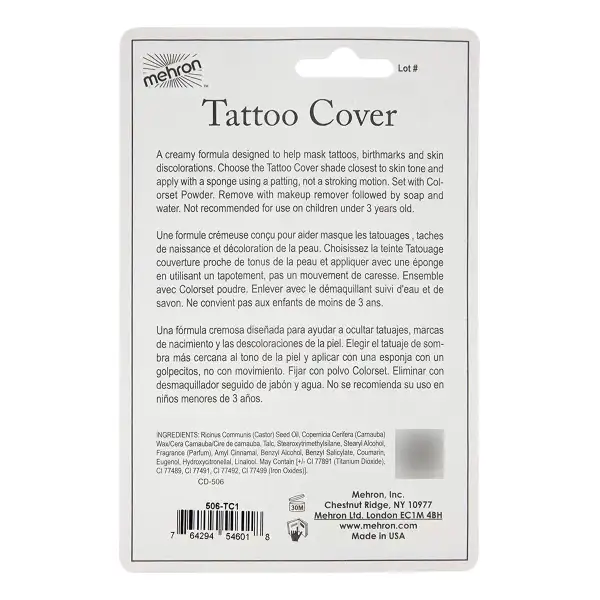Mehron Corrector Para Cubrir Tatuajes 25g - Image 3