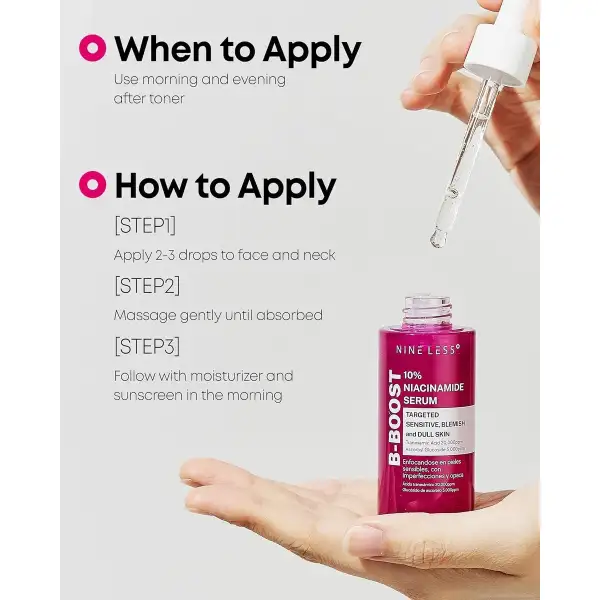 Nineless Serum De Niacinamida Al 10% B-boost Coreano 30ml - Image 5