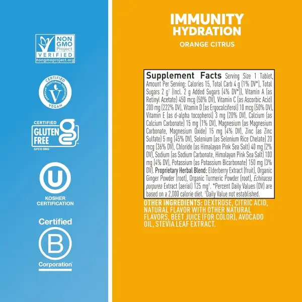 Nuun Immunity 80 Tabletas De Hidratación Sabor Naranja 8 Uds - Image 2
