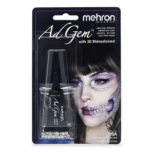 Mehron Pegamento Adgem Sin Látex 5ml Con 30 Cristales